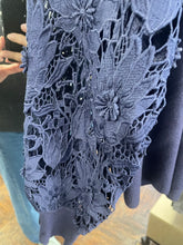 Load image into Gallery viewer, Rina Lace Sleeve Jumper Navy
