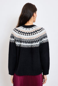 Freya Fair Isle Jumper Black