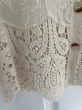 Load image into Gallery viewer, Flora Lightweight Crochet Top Ivory
