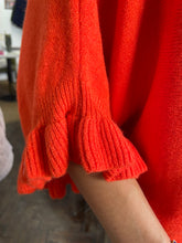Load image into Gallery viewer, Florrie Frill Cuff Jumper Orange
