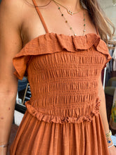 Load image into Gallery viewer, Frill Sun Dress Terracota
