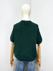 Rhonda Alpaca Half Sleeve Dark Green