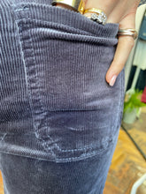 Load image into Gallery viewer, Marsha Patch Pocket Stretch Wide Leg Cord Trousers Dark Grey

