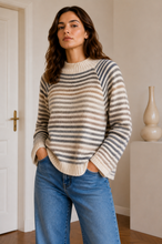 Load image into Gallery viewer, Briar Textured Stripe Jumper Cream/Multi

