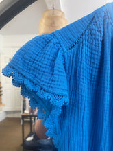 Load image into Gallery viewer, Soraya Cheesecloth Swing Dress Cobalt
