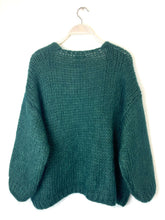 Load image into Gallery viewer, Bernadette Oversized Mohair Cardigan Dark Green
