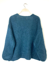 Load image into Gallery viewer, Bernadette Oversized Mohair Cardigan Petrol
