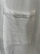 Load image into Gallery viewer, Washed Linen Longline Tie Front Shirt White
