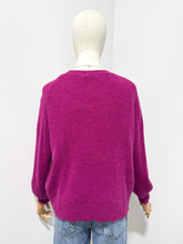 Load image into Gallery viewer, Mira Scalloped Edge Long Sleeve Jumper Raspberry
