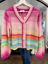 Load image into Gallery viewer, Rainbow Multi Stripe Cardigan
