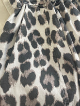 Load image into Gallery viewer, Leopard Cotton Barrel Leg Trouser Beige
