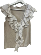 Load image into Gallery viewer, Naya Frill Vest Stone
