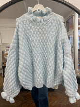 Load image into Gallery viewer, Esme Frill Collar Textured Baby Blue
