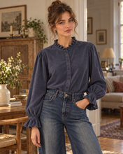 Load image into Gallery viewer, Octavia Corduroy Shirt Navy

