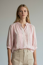 Load image into Gallery viewer, Esme Sparkle Stripe Blouse Blush
