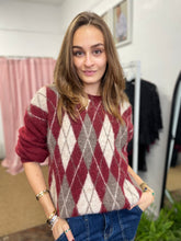 Load image into Gallery viewer, Argyle Jumper Berry

