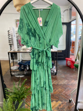 Load image into Gallery viewer, Lana Layered Tie Dye Silk Dress Green
