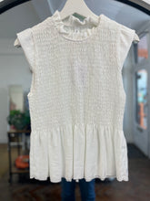 Load image into Gallery viewer, Sofia Shirred Top White
