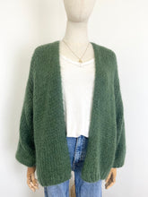 Load image into Gallery viewer, Bernadette Oversized Mohair Cardigan Khaki
