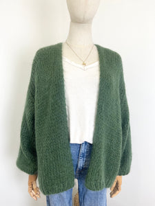 Bernadette Oversized Mohair Cardigan Khaki