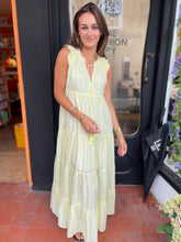 Load image into Gallery viewer, Arena Crochet Sleeve Dress Yellow
