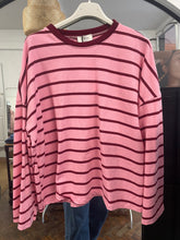 Load image into Gallery viewer, Doris Striped Long Sleeve Pink/Burgandy
