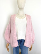 Load image into Gallery viewer, Bernadette Oversized Mohair Cardigan Light Pink
