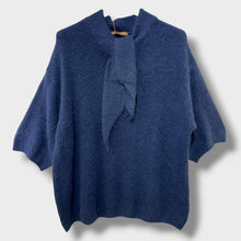 Load image into Gallery viewer, Maple Angora Scarf Collar Jumper Navy
