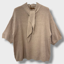 Load image into Gallery viewer, Maple Angora Scarf Collar Jumper Beige

