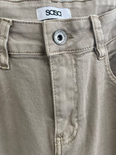 Load image into Gallery viewer, Brielle Stretch Barrel Leg Trouser Dark Sand
