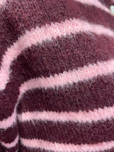 Load image into Gallery viewer, Striped Cardigan Wine/Pink
