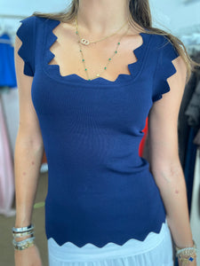 Kiki Knitted Vest Navy