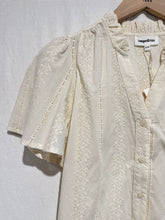 Load image into Gallery viewer, Flora Flower Broderie Blouse Cream
