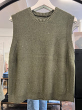 Load image into Gallery viewer, Georgette Glitter Tank Khaki
