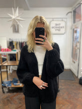 Load image into Gallery viewer, Bernadette Oversized Mohair Cardigan Black
