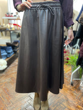 Load image into Gallery viewer, Pippa Faux Leather Skirt Chocolate
