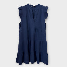 Load image into Gallery viewer, Sunny Cheesecloth Swing Dress Navy
