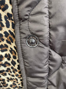 Reversible Quilted Leopard Jacket Chocolate