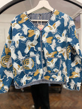 Load image into Gallery viewer, Tara Cotton Quilted Jacket Blue Stork
