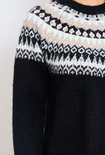 Load image into Gallery viewer, Freya Fair Isle Jumper Black
