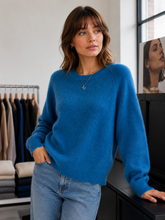 Load image into Gallery viewer, Mira Scalloped Edge Long Sleeve Jumper Peacock
