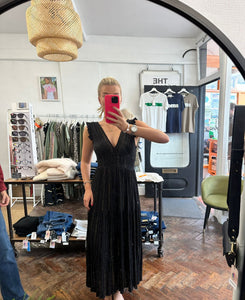 Victoria Lurex Maxi Dress Black