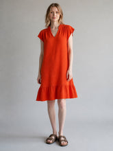 Load image into Gallery viewer, Suri Cheesecloth Insert Dress Orange
