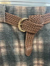 Load image into Gallery viewer, Checked Jersey Skirt Moss/Brown
