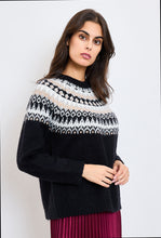 Load image into Gallery viewer, Freya Fair Isle Jumper Black
