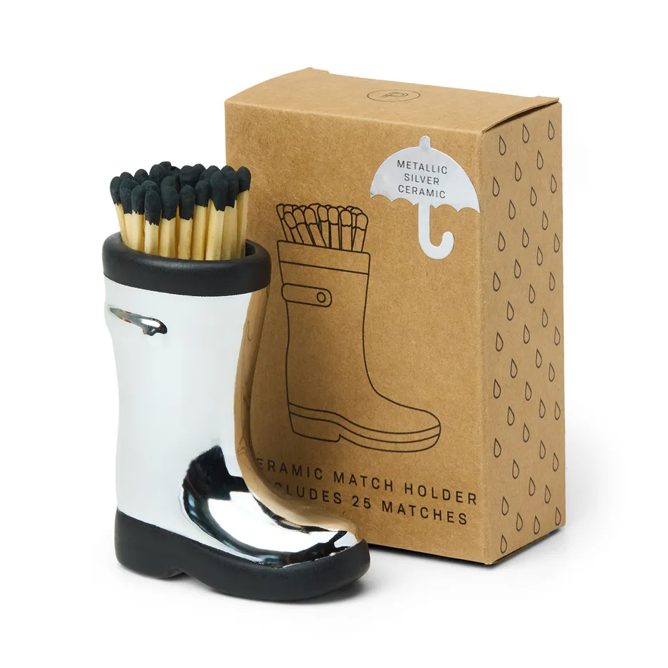 Wellington Boot Matches Holder Chrome