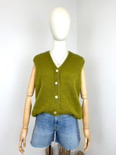 Load image into Gallery viewer, Mae Mohair Button Tank Olive
