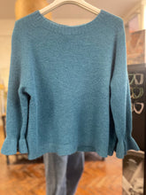 Load image into Gallery viewer, Orla Alpaca Frill Cuff Jumper Teal
