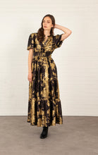 Load image into Gallery viewer, Roxy Oil Slick Midi Dress Gold/Black
