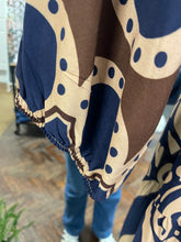 Load image into Gallery viewer, Safi Printed Dress Navy/Choc
